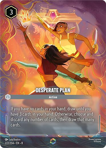 Desperate Plan (Enchanted) (222/204) [Reign of Jafar] | Game Master's Emporium (The New GME)
