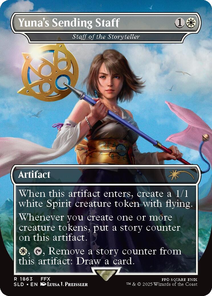 Yuna's Sending Staff - Staff of the Storyteller [Secret Lair Drop Series] | Game Master's Emporium (The New GME)