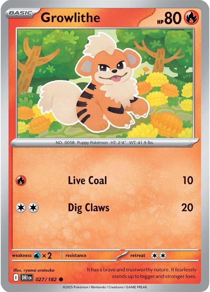 Growlithe (027/182) [Scarlet & Violet: Destined Rivals] | Game Master's Emporium (The New GME)