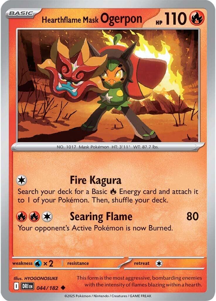 Hearthflame Mask Ogerpon (044/182) [Scarlet & Violet: Destined Rivals] | Game Master's Emporium (The New GME)