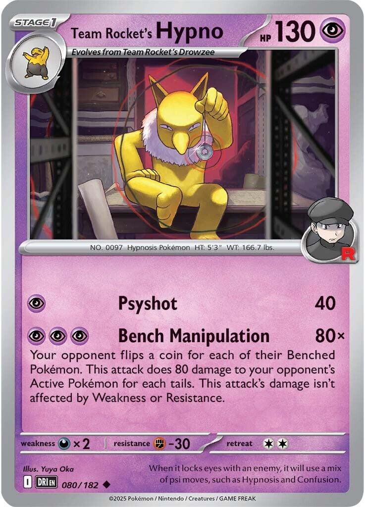 Team Rocket's Hypno (080/182) [Scarlet & Violet: Destined Rivals] | Game Master's Emporium (The New GME)