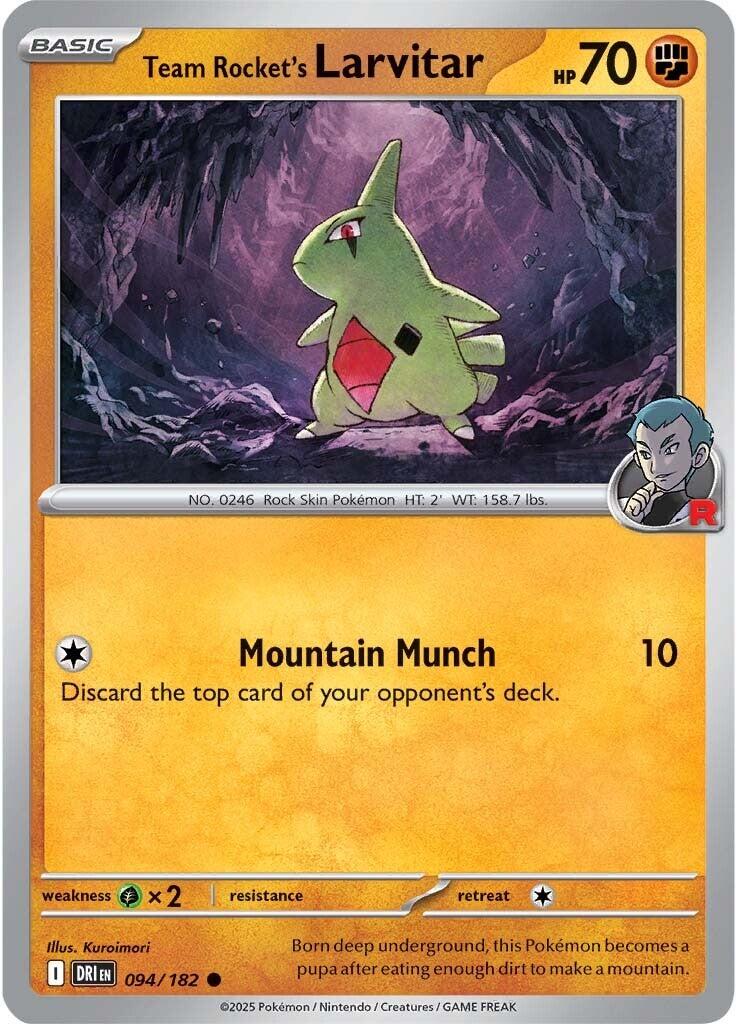 Team Rocket's Larvitar (094/182) [Scarlet & Violet: Destined Rivals] | Game Master's Emporium (The New GME)