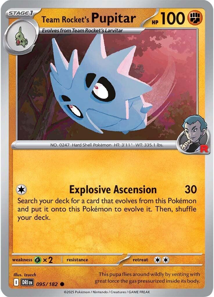 Team Rocket's Pupitar (095/182) [Scarlet & Violet: Destined Rivals] | Game Master's Emporium (The New GME)
