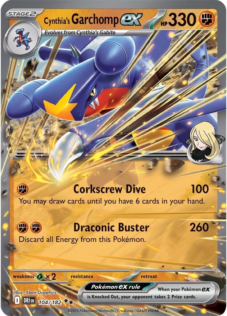 Cynthia's Garchomp ex (104/182) [Scarlet & Violet: Destined Rivals] | Game Master's Emporium (The New GME)