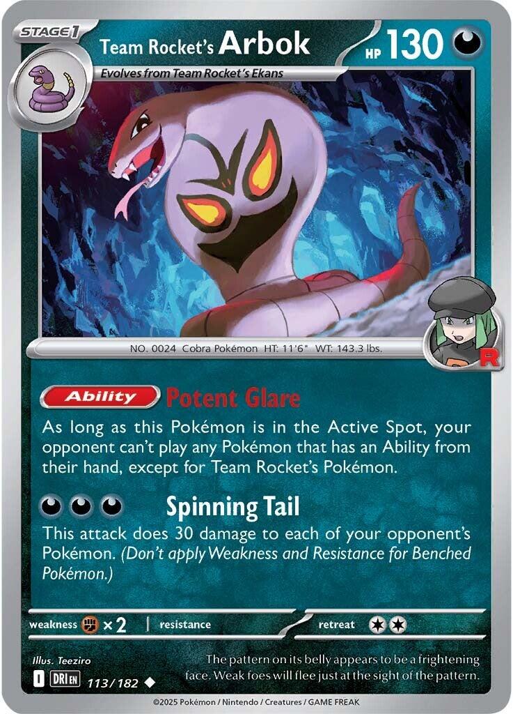 Team Rocket's Arbok (113/182) [Scarlet & Violet: Destined Rivals] | Game Master's Emporium (The New GME)