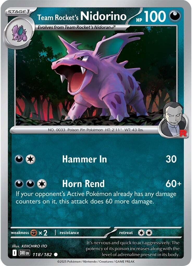 Team Rocket's Nidorino (118/182) [Scarlet & Violet: Destined Rivals] | Game Master's Emporium (The New GME)