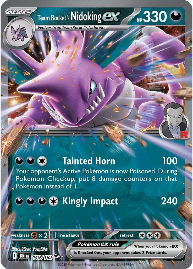 Team Rocket's Nidoking ex (119/182) [Scarlet & Violet: Destined Rivals] | Game Master's Emporium (The New GME)