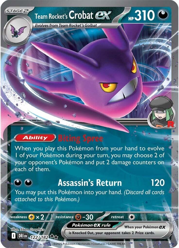 Team Rocket's Crobat ex (122/182) [Scarlet & Violet: Destined Rivals] | Game Master's Emporium (The New GME)