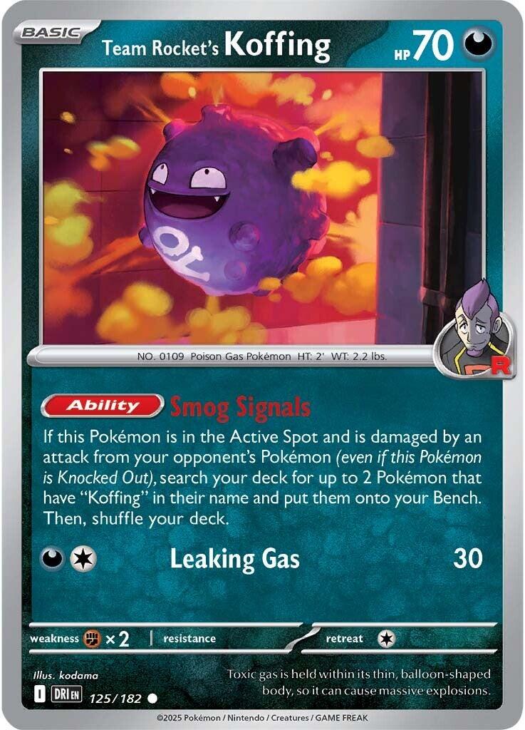 Team Rocket's Koffing (125/182) [Scarlet & Violet: Destined Rivals] | Game Master's Emporium (The New GME)