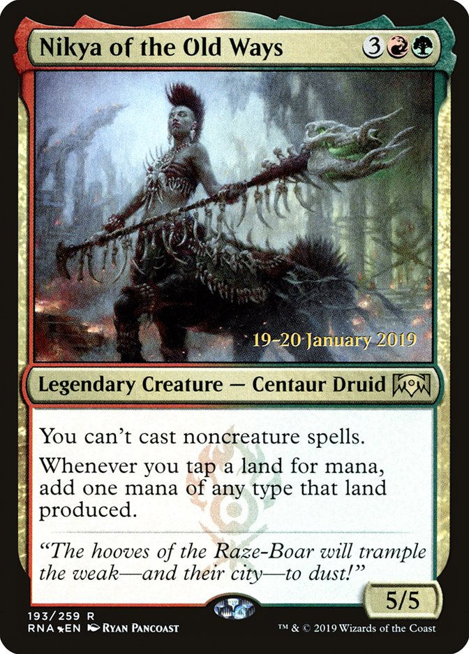 Nikya of the Old Ways [Ravnica Allegiance Prerelease Promos] | Game Master's Emporium (The New GME)