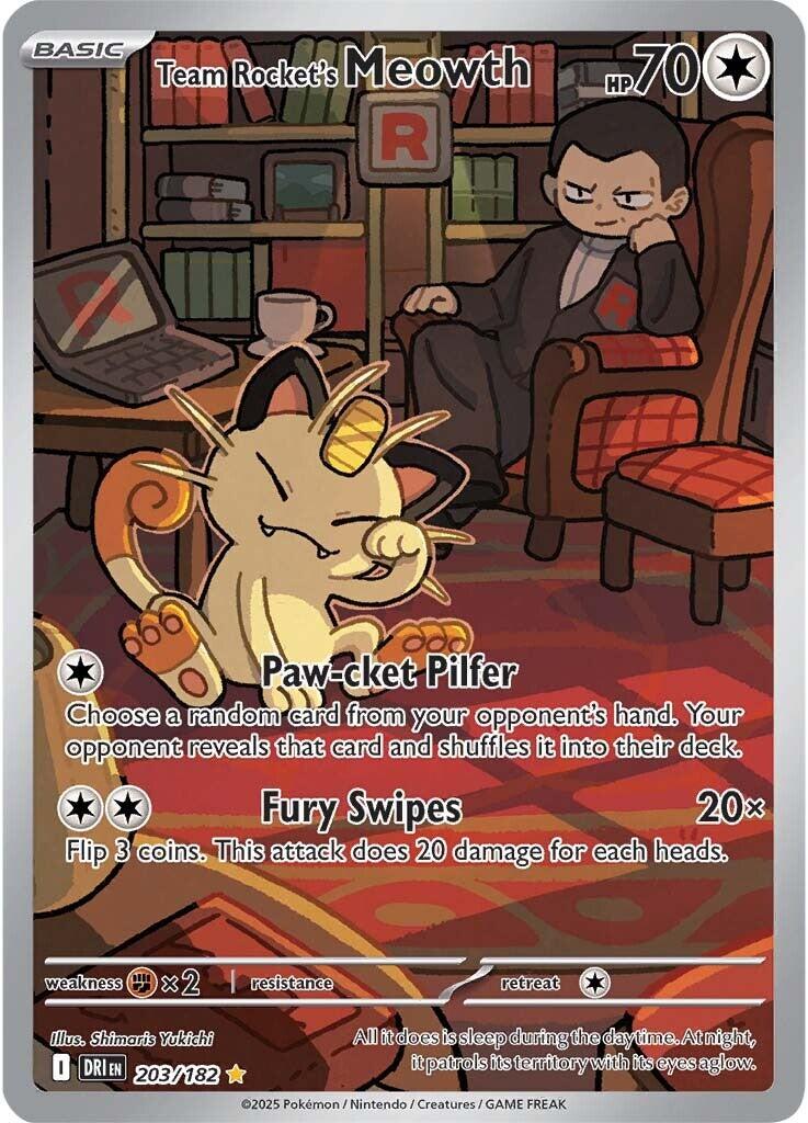 Team Rocket's Meowth (203/182) [Scarlet & Violet: Destined Rivals] | Game Master's Emporium (The New GME)