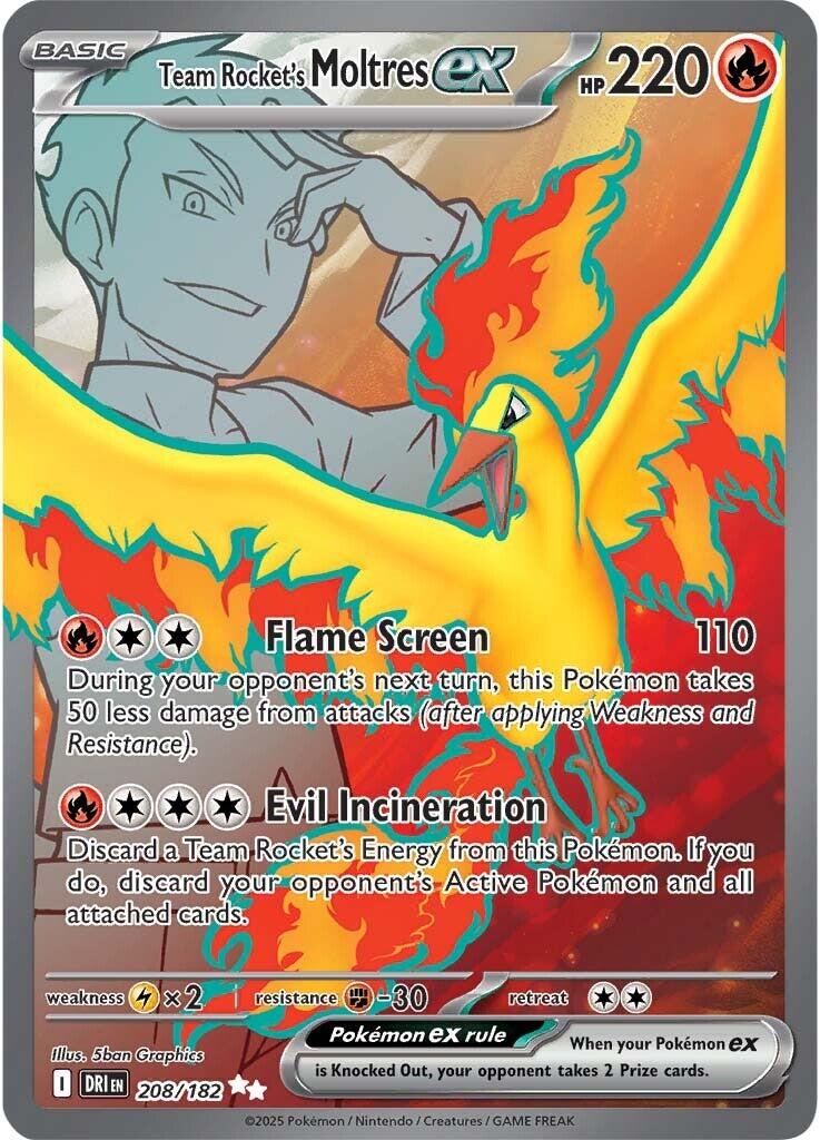 Team Rocket's Moltres ex (208/182) [Scarlet & Violet: Destined Rivals] | Game Master's Emporium (The New GME)