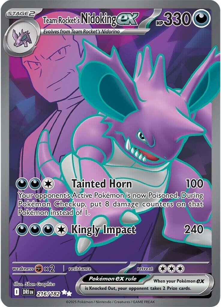 Team Rocket's Nidoking ex (216/182) [Scarlet & Violet: Destined Rivals] | Game Master's Emporium (The New GME)