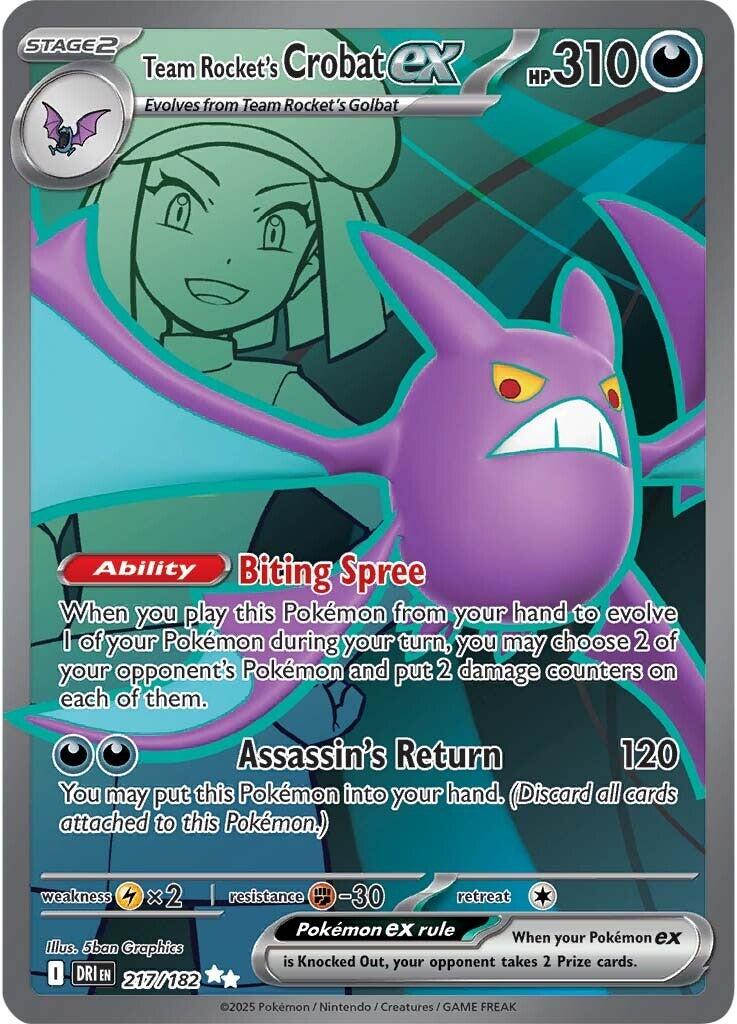 Team Rocket's Crobat ex (217/182) [Scarlet & Violet: Destined Rivals] | Game Master's Emporium (The New GME)