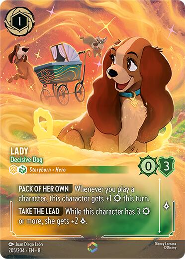 Lady - Decisive Dog (Enchanted) (205/204) [Reign of Jafar] | Game Master's Emporium (The New GME)