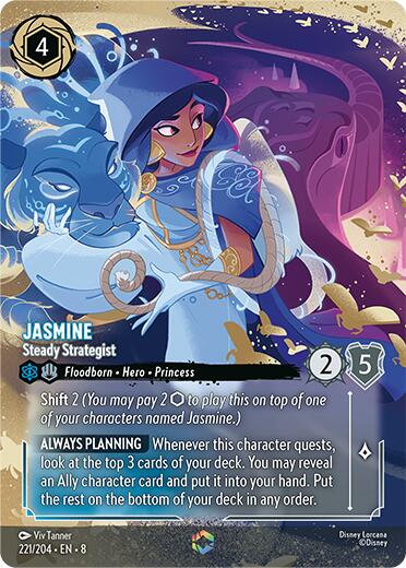 Jasmine - Steady Strategist (Enchanted) (221/204) [Reign of Jafar] | Game Master's Emporium (The New GME)