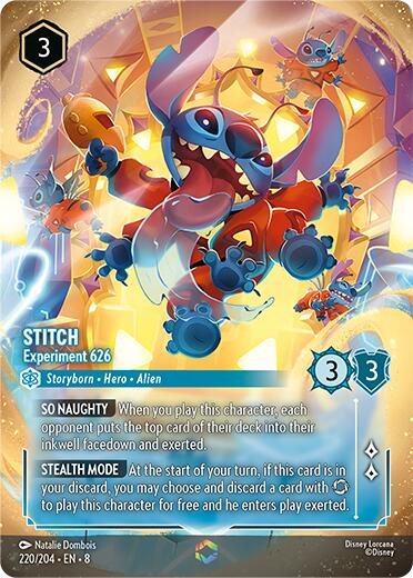Stitch - Experiment 626 (Enchanted) (220/204) [Reign of Jafar] | Game Master's Emporium (The New GME)