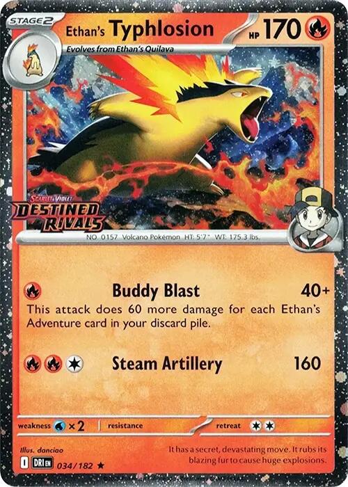 Ethan's Typhlosion (034/182) (Destined Rivals Stamp) [Scarlet & Violet: Destined Rivals] | Game Master's Emporium (The New GME)
