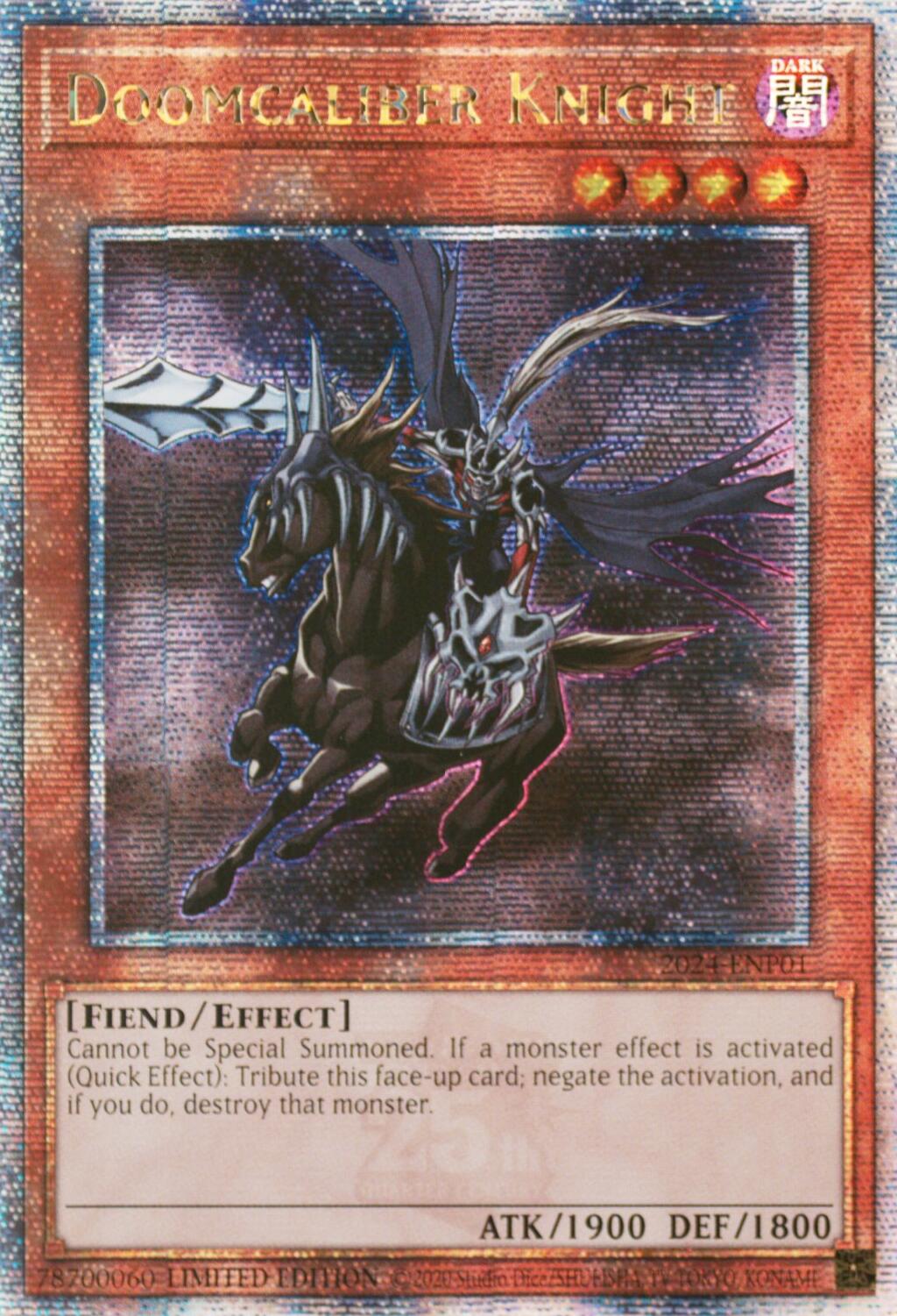 Doomcaliber Knight [2024-ENP01] Quarter Century Secret Rare | Game Master's Emporium (The New GME)