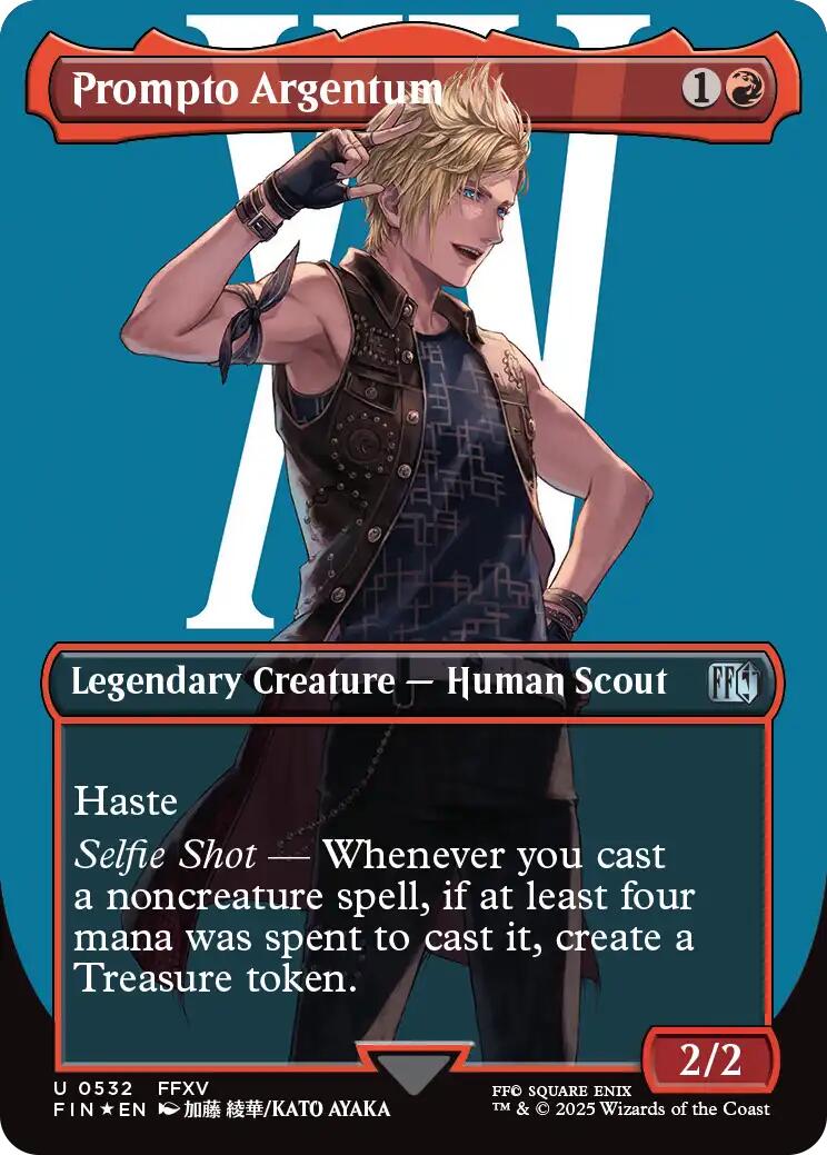 Prompto Argentum (Borderless) (Surge Foil) [FINAL FANTASY] | Game Master's Emporium (The New GME)