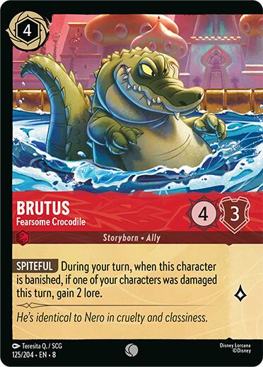 Brutus - Fearsome Crocodile (Cold Foil) (125/204) [Reign of Jafar] | Game Master's Emporium (The New GME)
