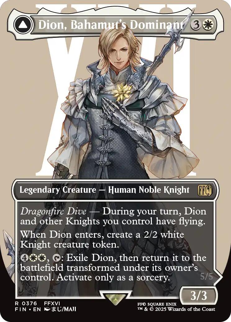 Dion, Bahamut's Dominant // Bahamut, Warden of Light (Borderless) [FINAL FANTASY] | Game Master's Emporium (The New GME)