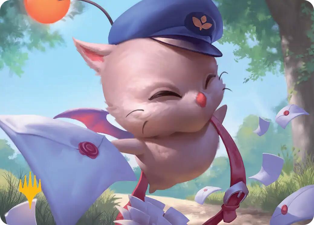 Delivery Moogle Art Card (Gold-Stamped Planeswalker Symbol) [FINAL FANTASY Art Series] | Game Master's Emporium (The New GME)