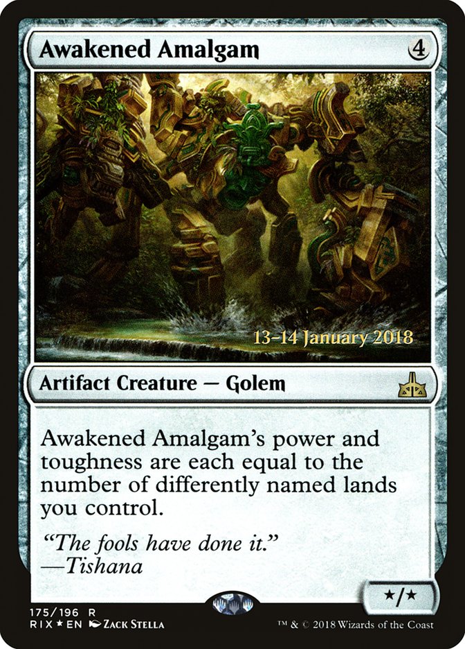 Awakened Amalgam [Rivals of Ixalan Prerelease Promos] | Game Master's Emporium (The New GME)