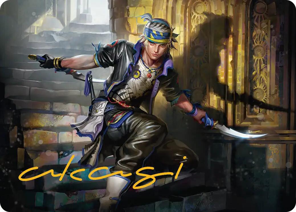Locke Cole Art Card (Gold-Stamped Signature) [FINAL FANTASY Art Series] | Game Master's Emporium (The New GME)