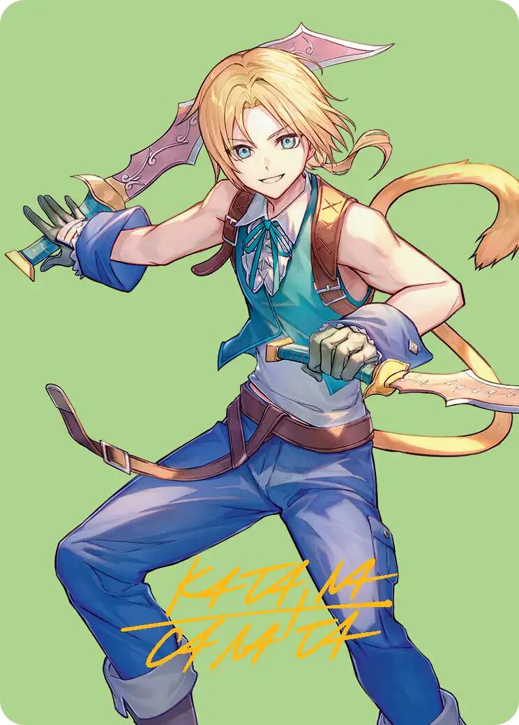 Zidane, Tantalus Thief Art Card (Gold-Stamped Signature) [FINAL FANTASY Art Series] | Game Master's Emporium (The New GME)