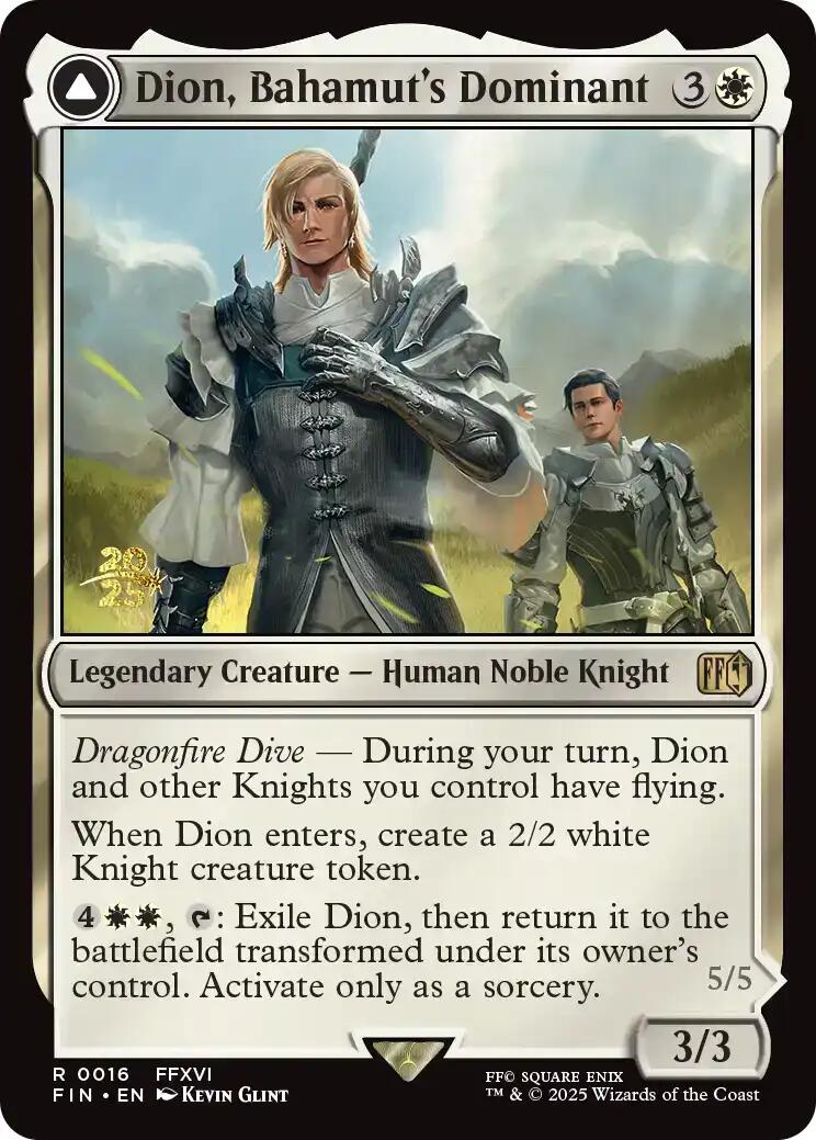 Dion, Bahamut's Dominant // Bahamut, Warden of Light [FINAL FANTASY Prerelease Promo] | Game Master's Emporium (The New GME)