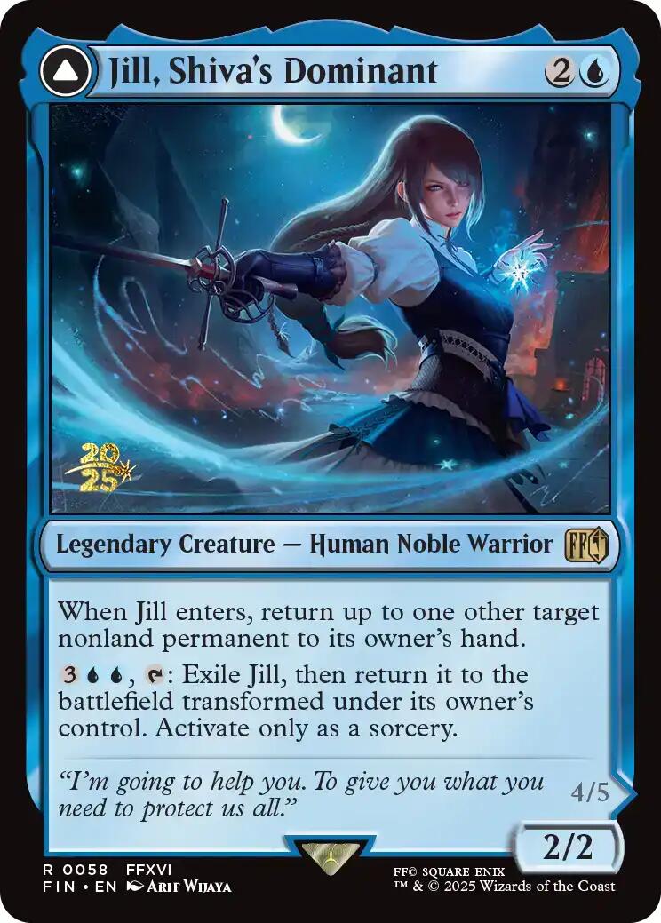 Jill, Shiva's Dominant // Shiva, Warden of Ice [FINAL FANTASY Prerelease Promo] | Game Master's Emporium (The New GME)