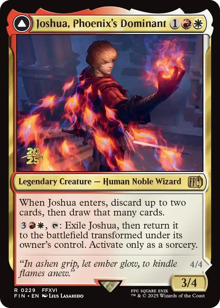 Joshua, Phoenix's Dominant // Phoenix, Warden of Fire [FINAL FANTASY Prerelease Promo] | Game Master's Emporium (The New GME)