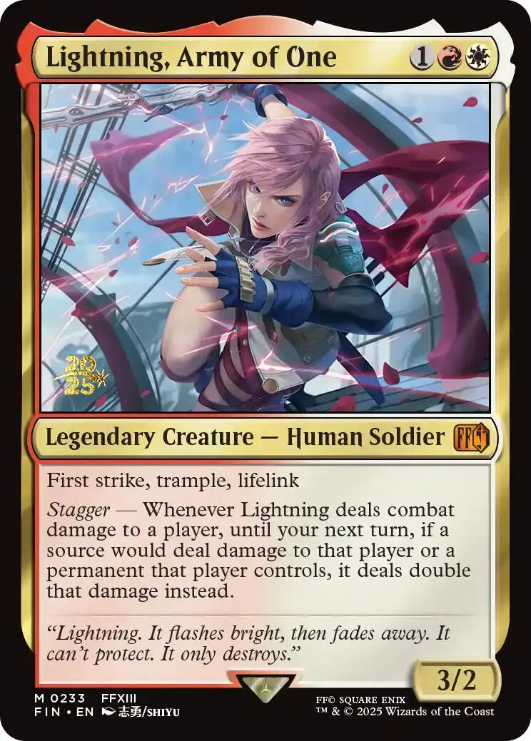 Lightning, Army of One [FINAL FANTASY Prerelease Promo] | Game Master's Emporium (The New GME)
