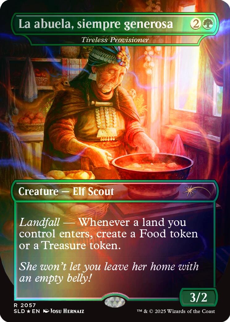 La abuela, siempre generosa - Tireless Provisioner (Rainbow Foil) [Secret Lair Drop Series] | Game Master's Emporium (The New GME)