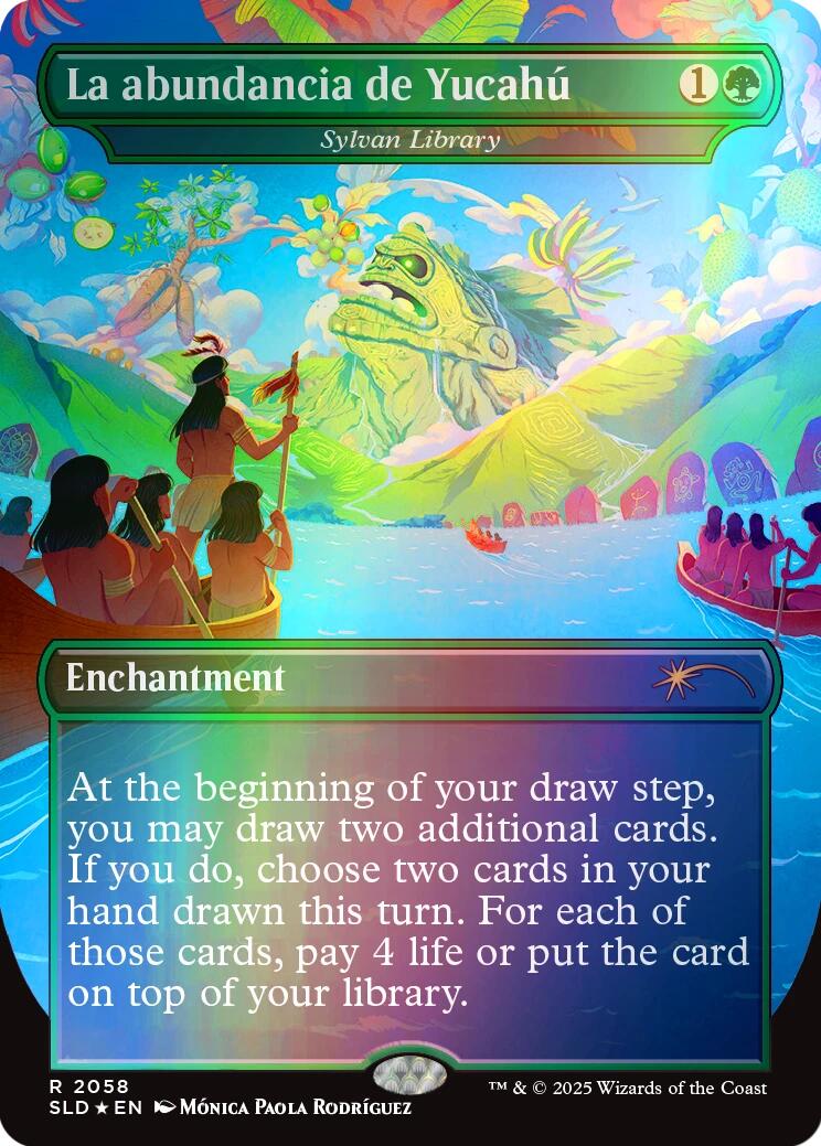 La abundancia de Yucahu - Sylvan Library (Rainbow Foil) [Secret Lair Drop Series] | Game Master's Emporium (The New GME)