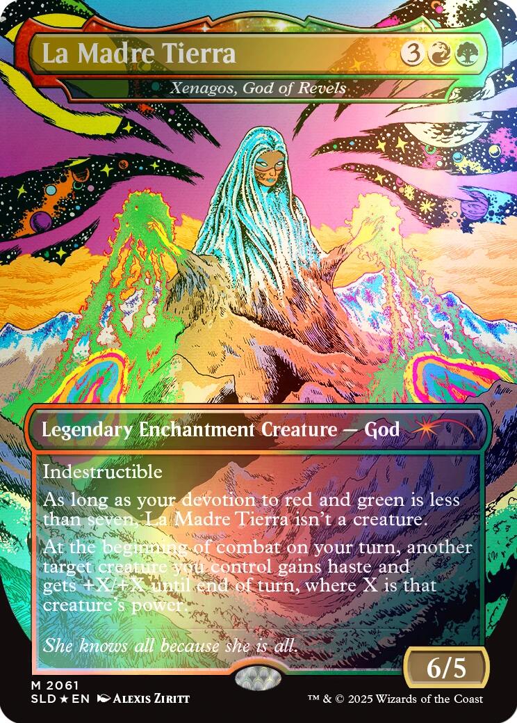 La Madre Tierra - Xenagos, God of Revels (Rainbow Foil) [Secret Lair Drop Series] | Game Master's Emporium (The New GME)