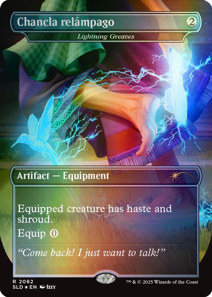Chancla relampago - Lightning Greaves (Rainbow Foil) [Secret Lair Drop Series] | Game Master's Emporium (The New GME)