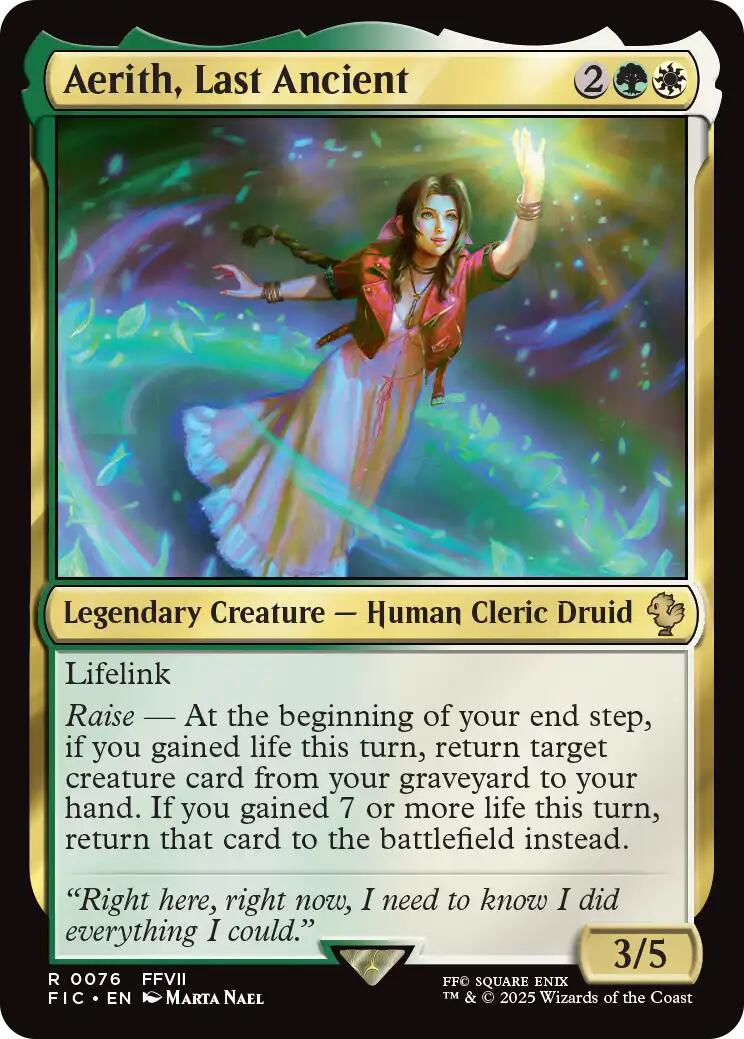 Aerith, Last Ancient (Surge Foil) [FINAL FANTASY Commander] | Game Master's Emporium (The New GME)