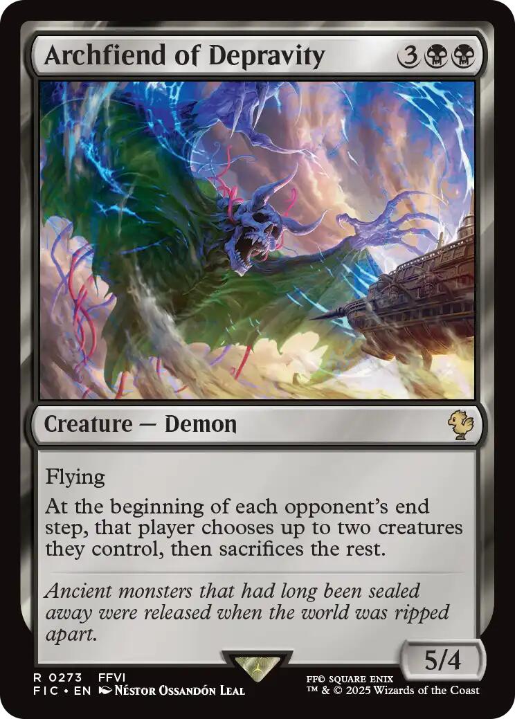 Archfiend of Depravity (Surge Foil) [FINAL FANTASY Commander] | Game Master's Emporium (The New GME)