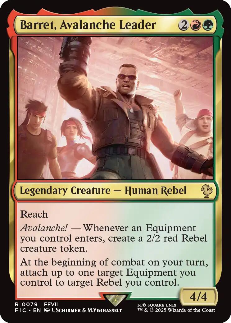 Barret, Avalanche Leader (Surge Foil) [FINAL FANTASY Commander] | Game Master's Emporium (The New GME)