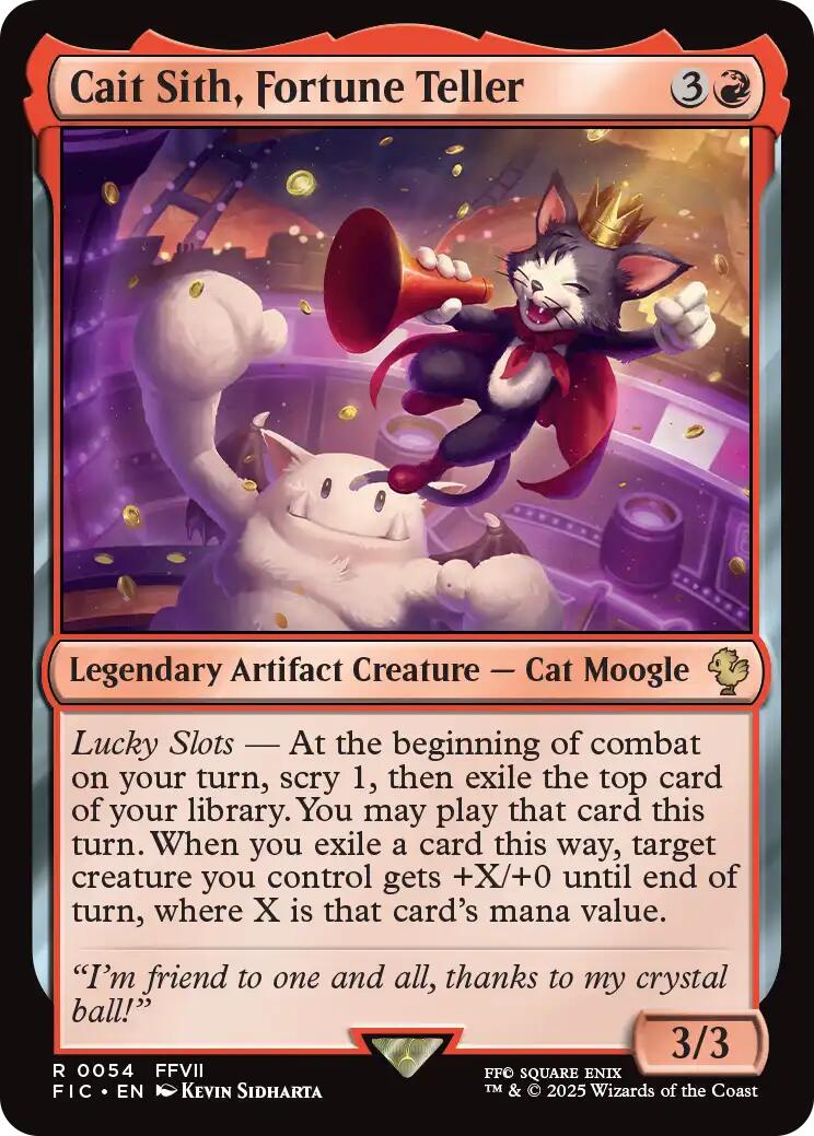 Cait Sith, Fortune Teller (Surge Foil) [FINAL FANTASY Commander] | Game Master's Emporium (The New GME)