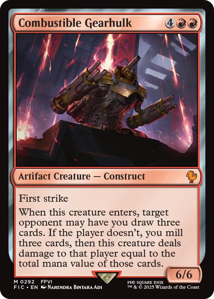Combustible Gearhulk (Surge Foil) [FINAL FANTASY Commander] | Game Master's Emporium (The New GME)