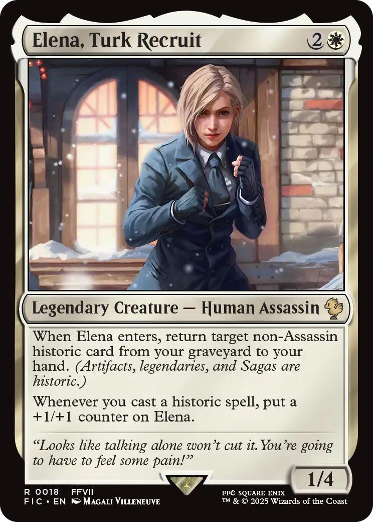 Elena, Turk Recruit (Surge Foil) [FINAL FANTASY Commander] | Game Master's Emporium (The New GME)