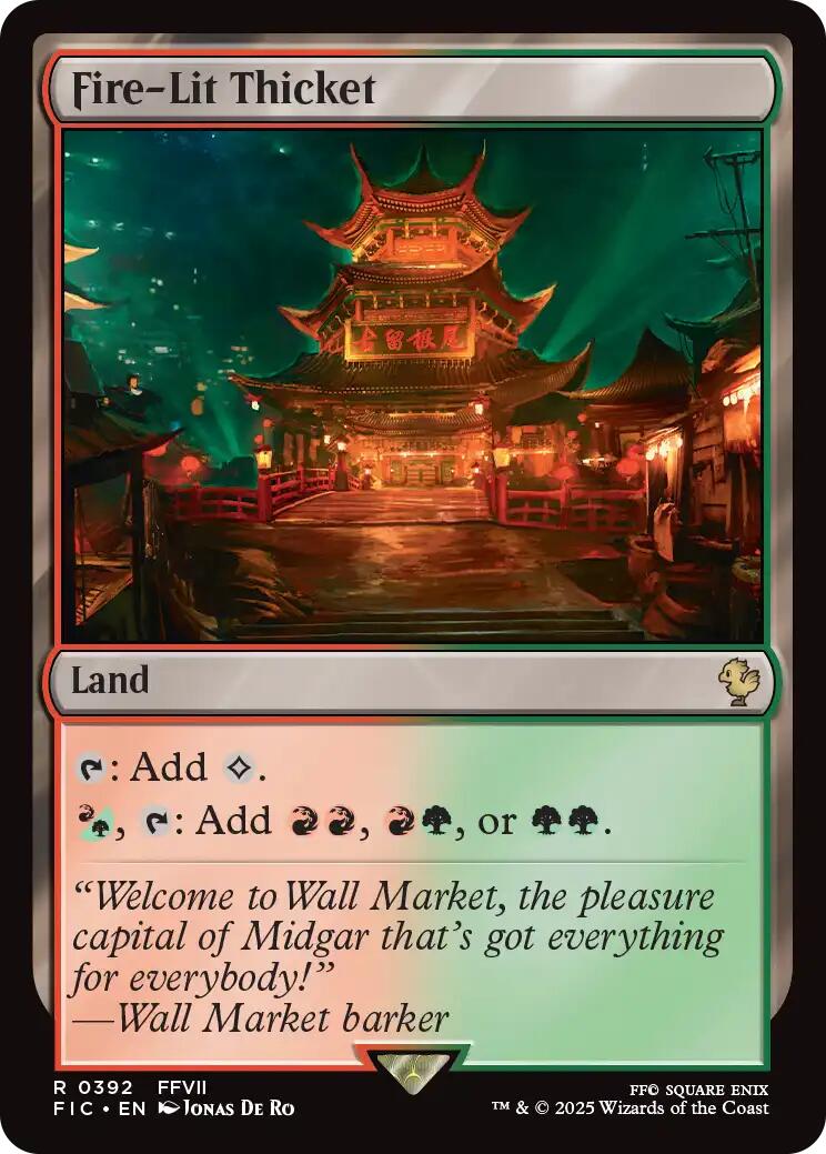 Fire-Lit Thicket (Surge Foil) [FINAL FANTASY Commander] | Game Master's Emporium (The New GME)