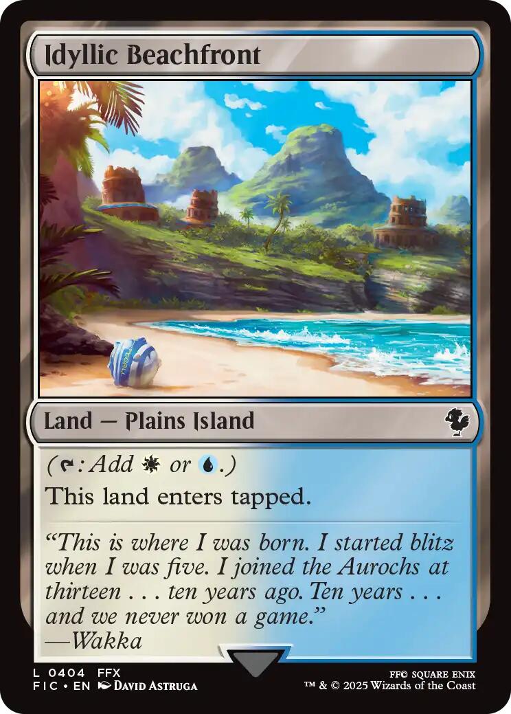 Idyllic Beachfront (Surge Foil) [FINAL FANTASY Commander] | Game Master's Emporium (The New GME)