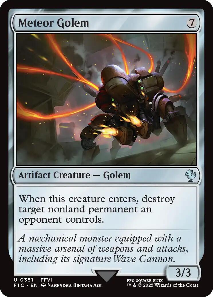 Meteor Golem (Surge Foil) [FINAL FANTASY Commander] | Game Master's Emporium (The New GME)