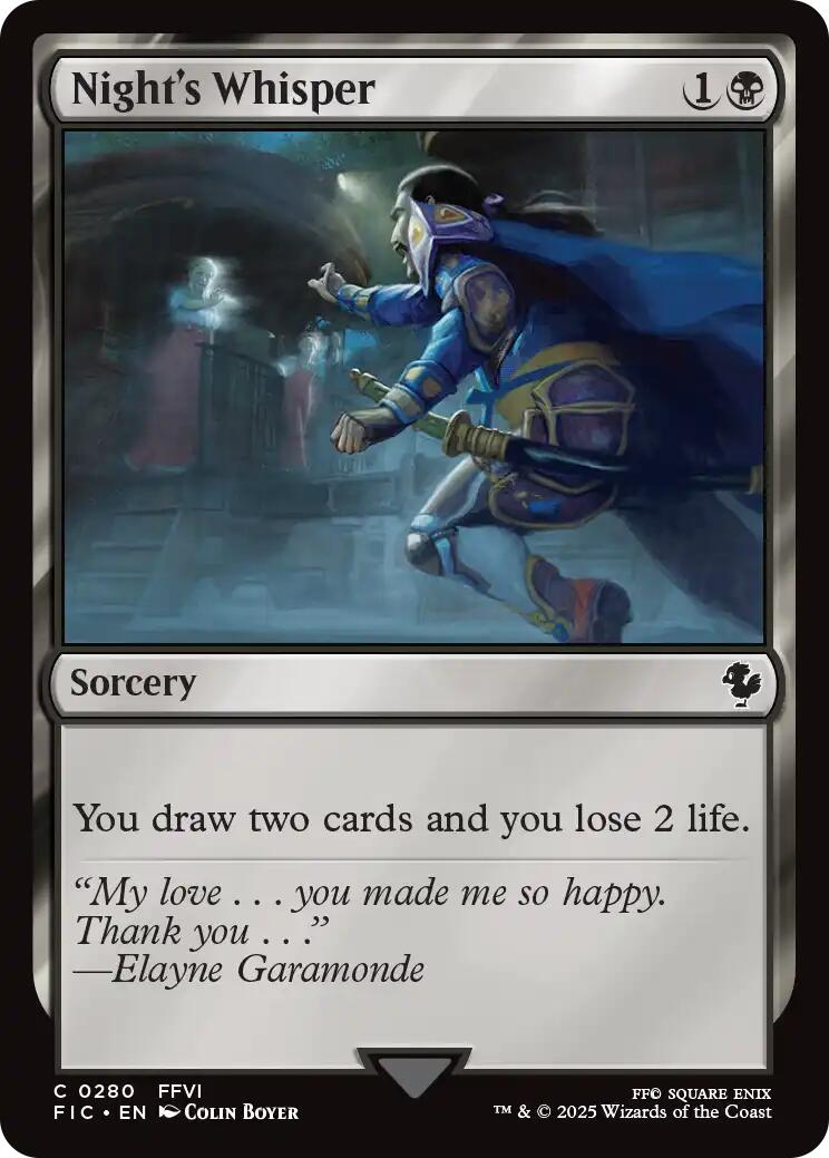 Night's Whisper (Surge Foil) [FINAL FANTASY Commander] | Game Master's Emporium (The New GME)