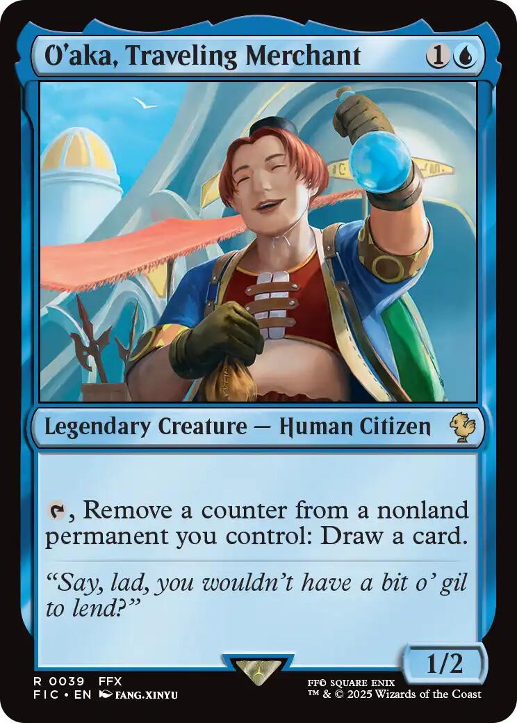 O'aka, Traveling Merchant (Surge Foil) [FINAL FANTASY Commander] | Game Master's Emporium (The New GME)