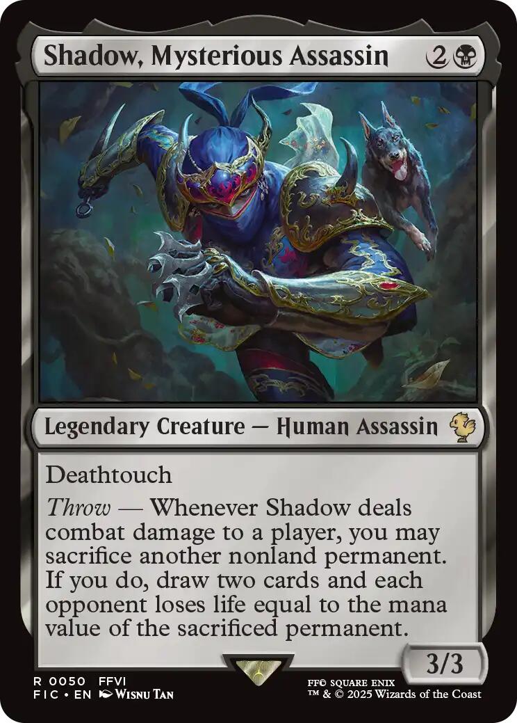 Shadow, Mysterious Assassin (Surge Foil) [FINAL FANTASY Commander] | Game Master's Emporium (The New GME)